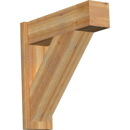 Ekena Millwork Traditional Block Rough Sawn Outlooker, Western Red Cedar, 8"W x 28"D x 28"H OUT08X28X28TRA05RWR